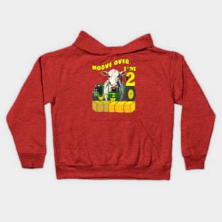 Kids Birthday 2 Years Old Farm Theme Kids Hoodie